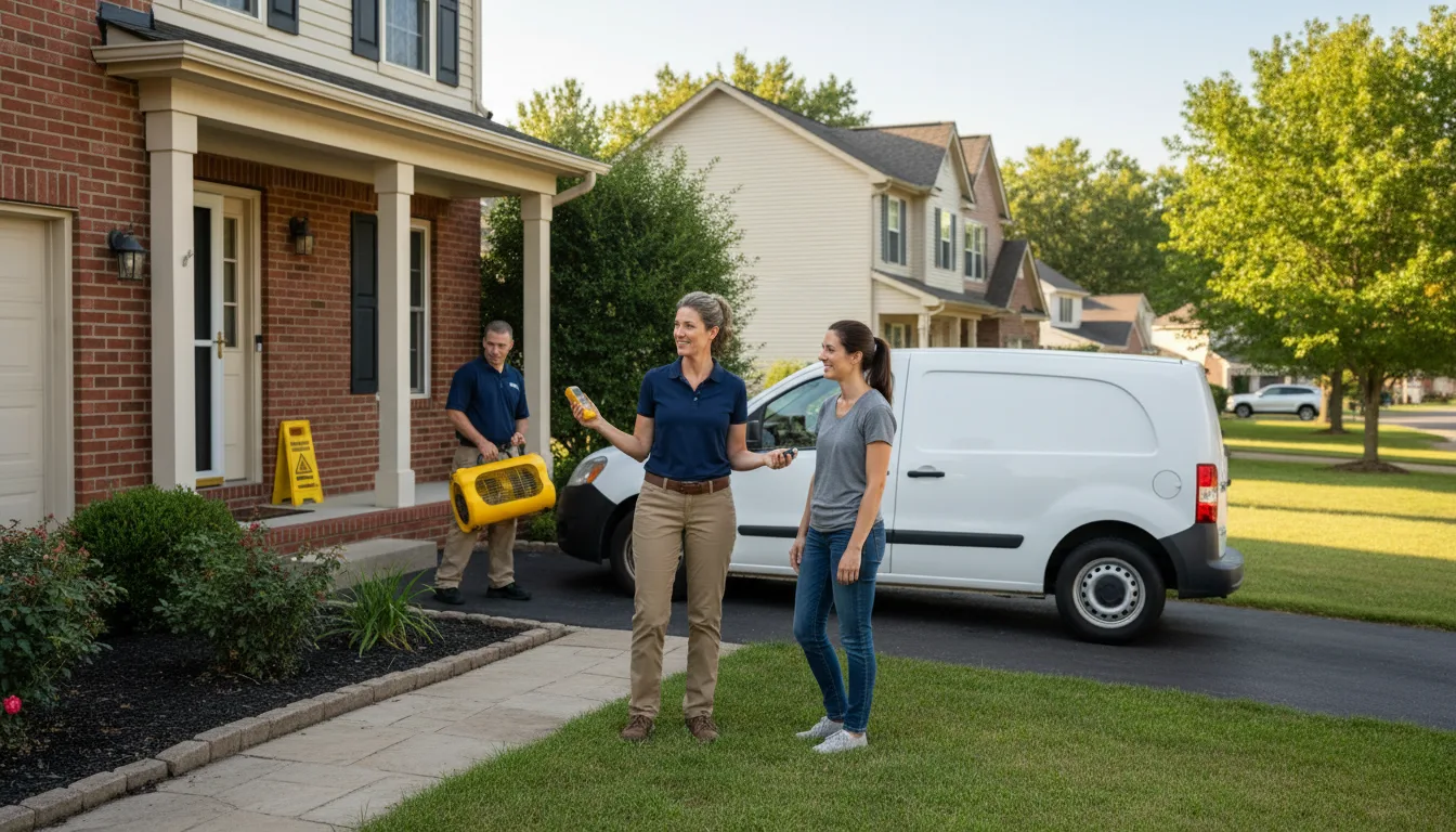 Residential water damage restoration in Iowa